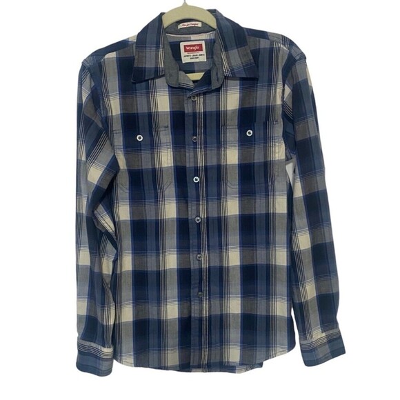 Wrangler Shirt Men's Size Small Plaid Long Sleeve Button Up - Picture 1 of 11